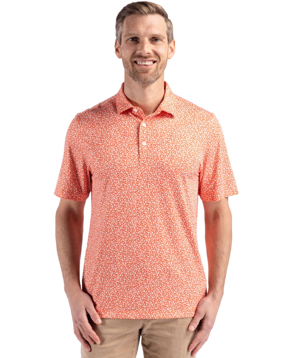 Cutter & Buck Men's Pike Recycled Flora Print Polo-1