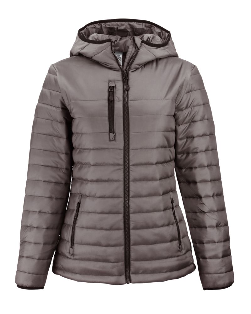 Clique Women's Valhalla Recycled Insulated Puffer Full Zip Hooded Jacket-10