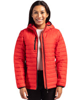Clique Women's Valhalla Recycled Insulated Puffer Full Zip Hooded Jacket-2