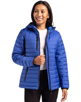 Clique Women's Valhalla Recycled Insulated Puffer Full Zip Hooded Jacket-5