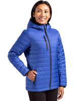 Clique Women's Valhalla Recycled Insulated Puffer Full Zip Hooded Jacket-7