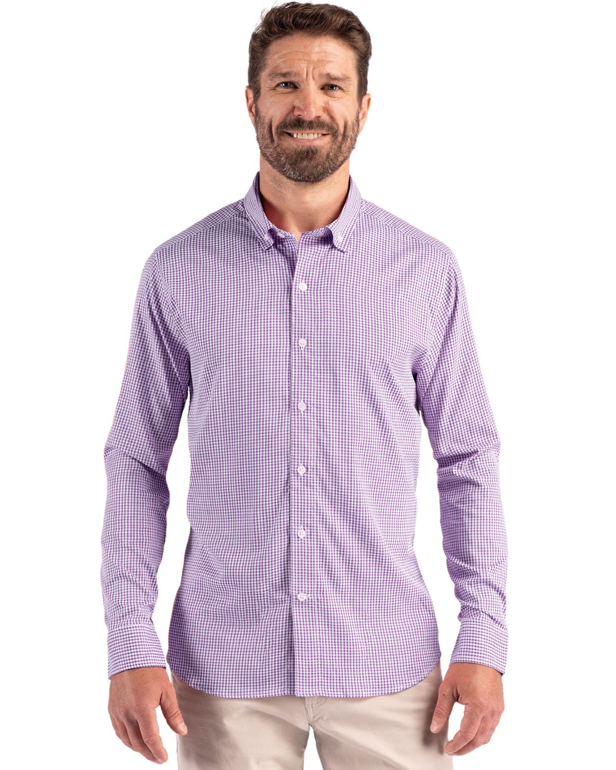 Cutter & Buck Men's Skyline Big & Tall Long Sleeve Button Down Dress Shirt-4
