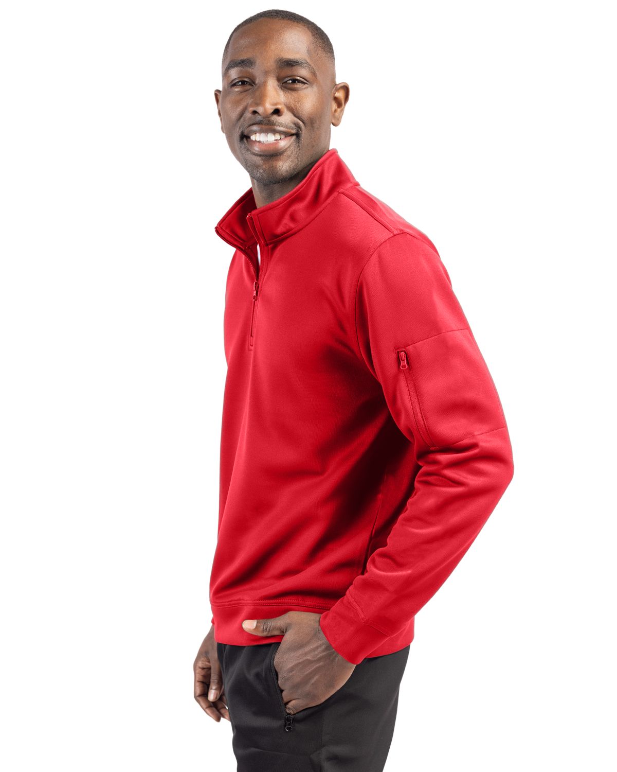 Clique Men's Lift Solution-dyed Performance Half Zip Sweatshirt-8