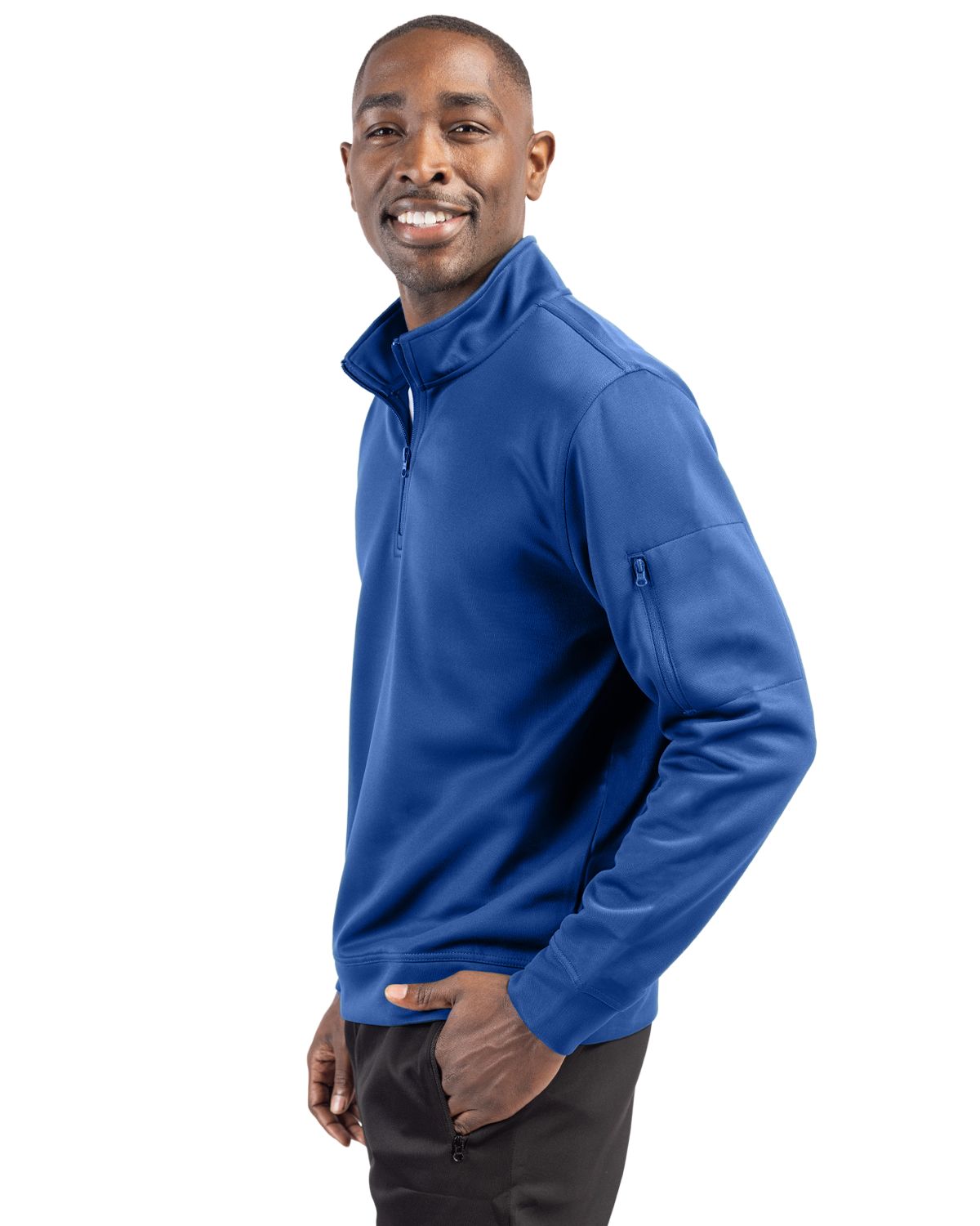 Clique Men's Lift Solution-dyed Performance Half Zip Sweatshirt-3