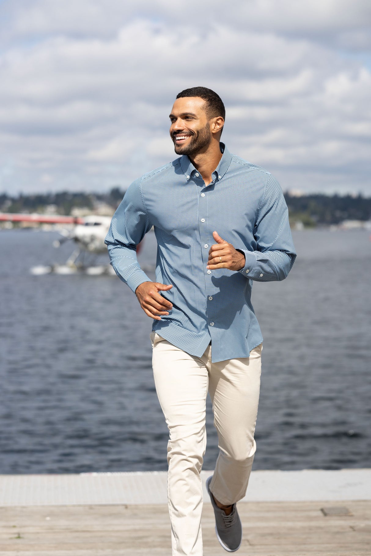 Cutter & Buck Men's Skyline Big & Tall Long Sleeve Button Down Dress Shirt-8