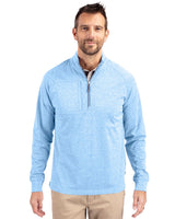 Cutter & Buck Men's Adapt Recycled Soft Knit Stretch Heathered Quarter Zip Pullover-4