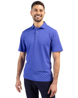 Cutter & Buck Men's Virtue Recycled Tile Print Featherlight Pique Polo-1