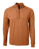 Cutter & Buck Men's Adapt Recycled Soft Knit Stretch Heathered Quarter Zip Pullover-1