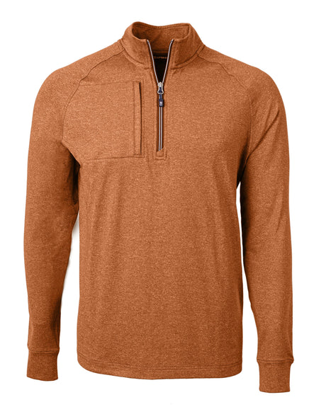 Cutter & Buck Men's Adapt Recycled Soft Knit Stretch Heathered Quarter Zip Pullover-1