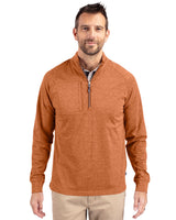 Cutter & Buck Men's Adapt Recycled Soft Knit Stretch Heathered Quarter Zip Pullover-4