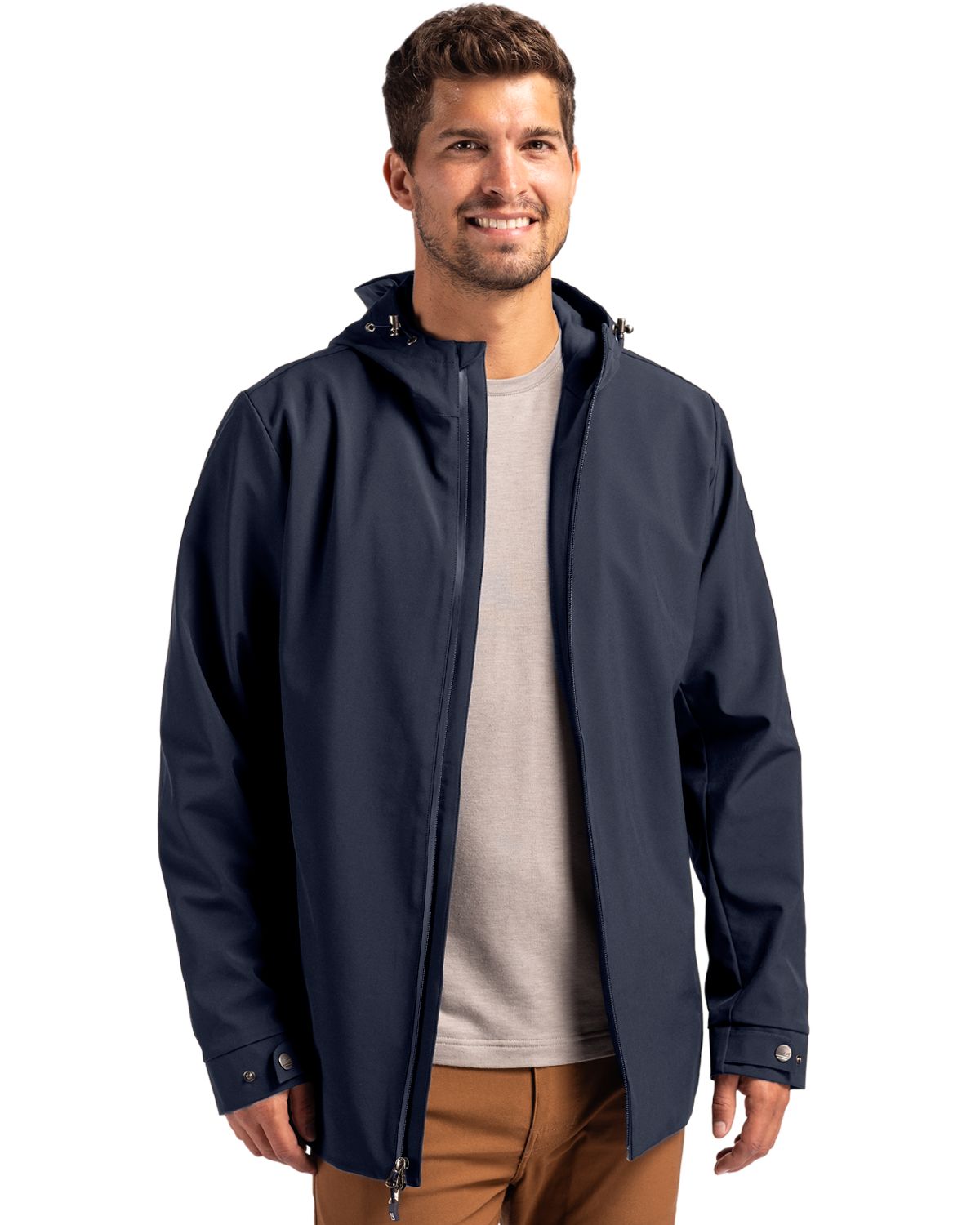 Cutter & Buck Men's Camano Recycled Everyday Stretch Water Resistant Full Zip Jacket-3