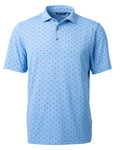 Cutter & Buck Men's Virtue Recycled Tile Print Featherlight Pique Polo-1