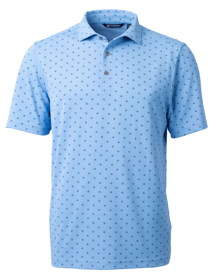 Cutter & Buck Men's Virtue Recycled Tile Print Featherlight Pique Polo-1