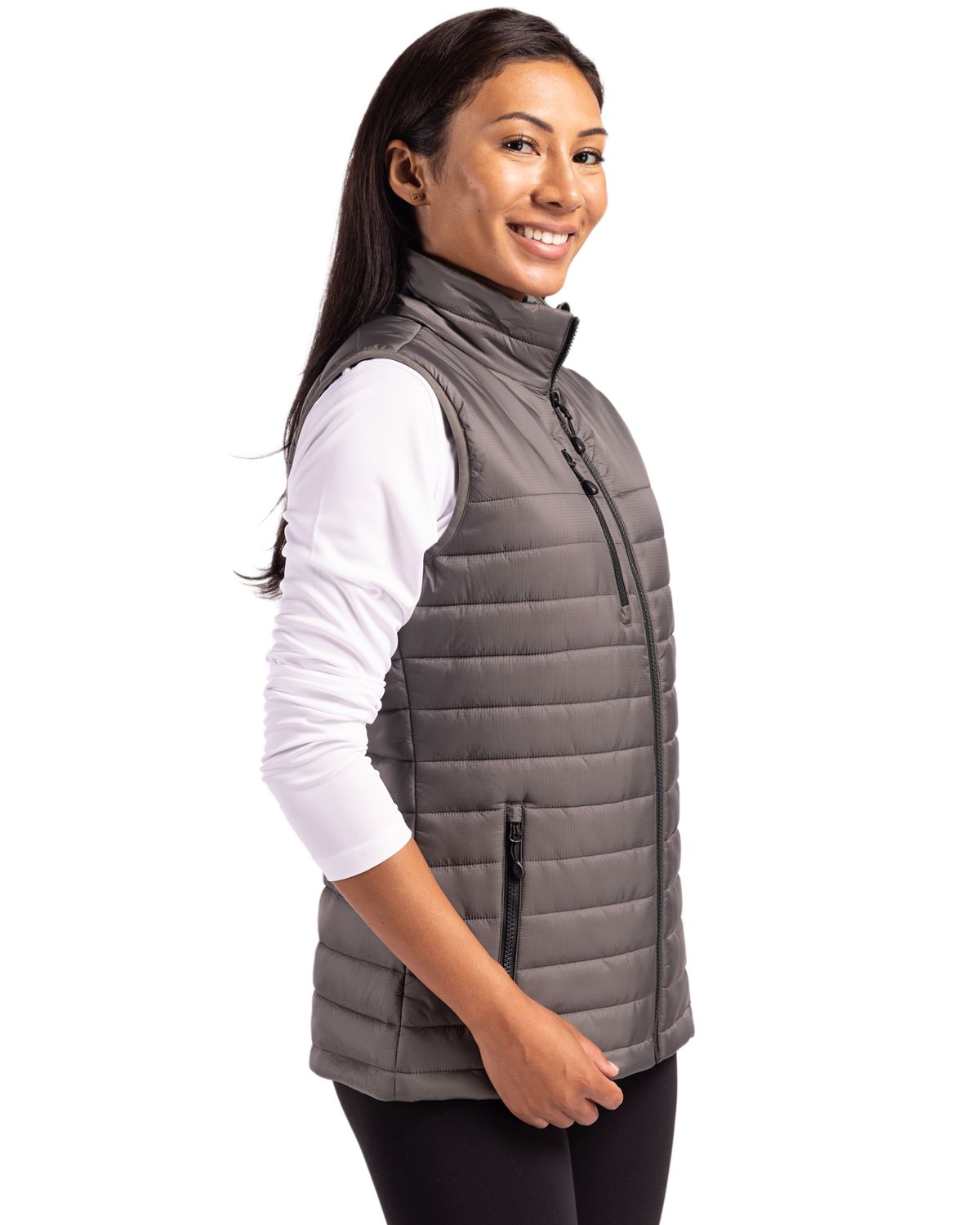 Clique Women's Valhalla Recycled Insulated Puffer Full Zip Vest-6