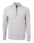 Cutter & Buck Men's Adapt Recycled Soft Knit Stretch Heathered Quarter Zip Pullover-1