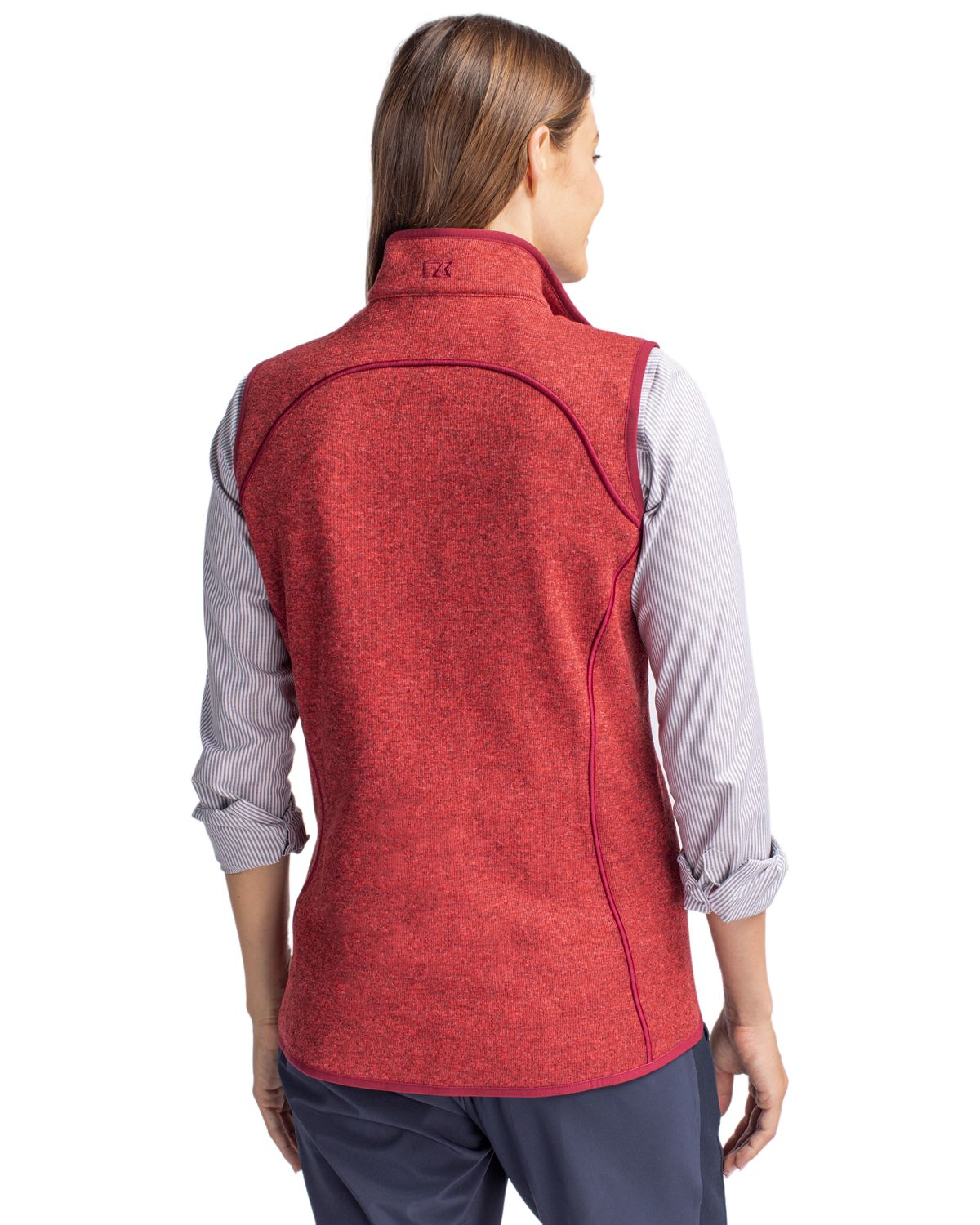 Cutter & Buck Women's Mainsail Sweater-Knit Full Zip Vest-2