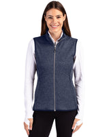 Cutter & Buck Women's Mainsail Sweater-Knit Full Zip Vest-3