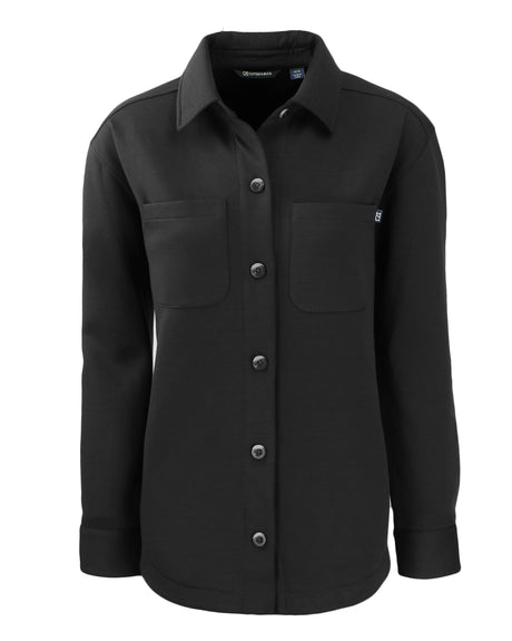 Cutter & Buck Women's Roam Recycled Buttery-Soft Knit Button Down Shirt Jacket-1