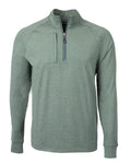 Cutter & Buck Men's Adapt Recycled Soft Knit Stretch Heathered Quarter Zip Pullover-1