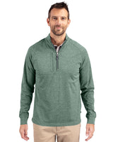 Cutter & Buck Men's Adapt Recycled Soft Knit Stretch Heathered Quarter Zip Pullover-4