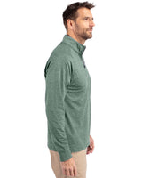Cutter & Buck Men's Adapt Recycled Soft Knit Stretch Heathered Quarter Zip Pullover-6