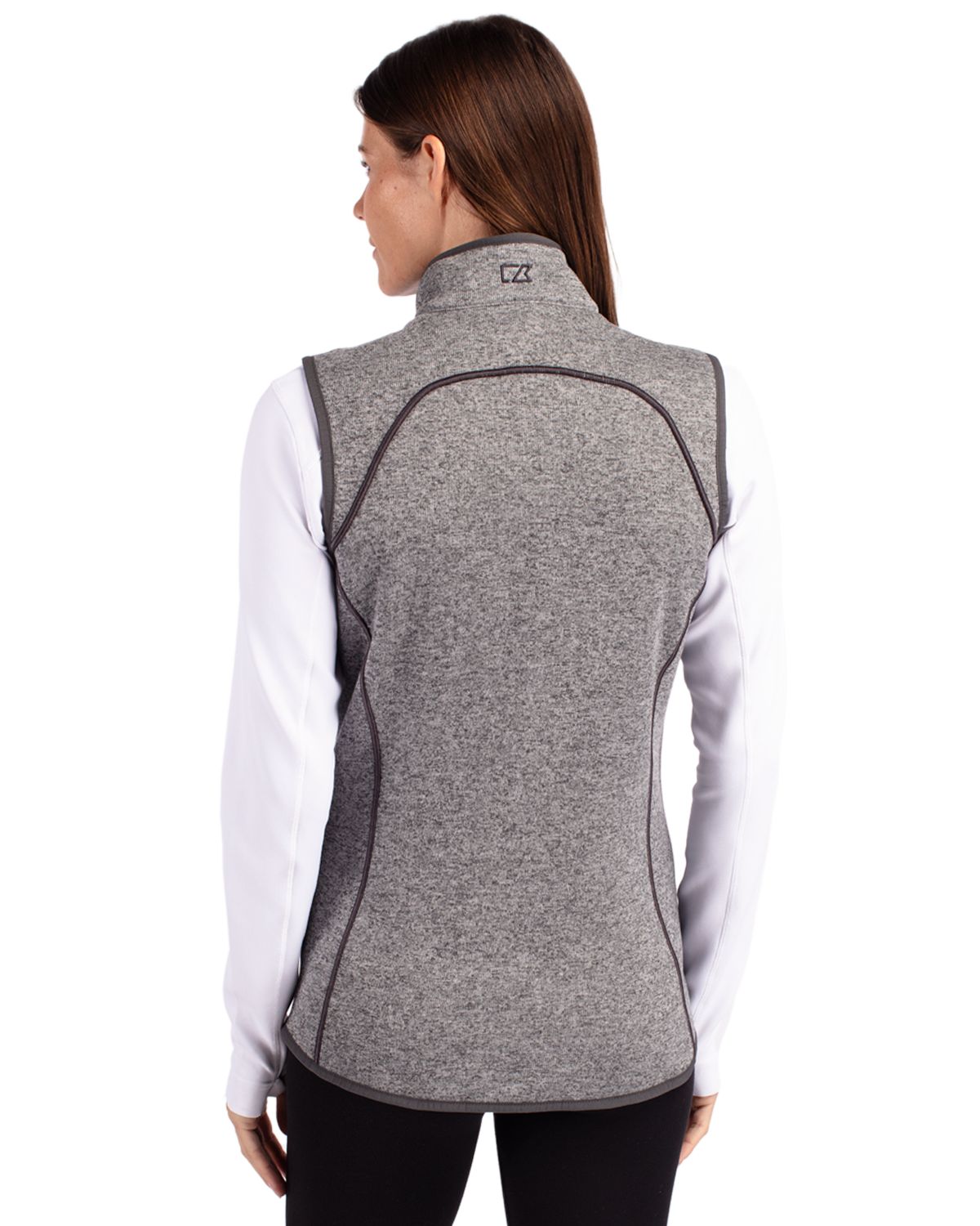 Cutter & Buck Women's Mainsail Sweater-Knit Full Zip Vest-7