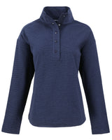 Cutter & Buck Women's Hunts Point Recycled Fleece Hybrid Snap Placket Pullover-5