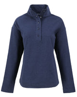 Cutter & Buck Women's Hunts Point Recycled Fleece Hybrid Snap Placket Pullover-6