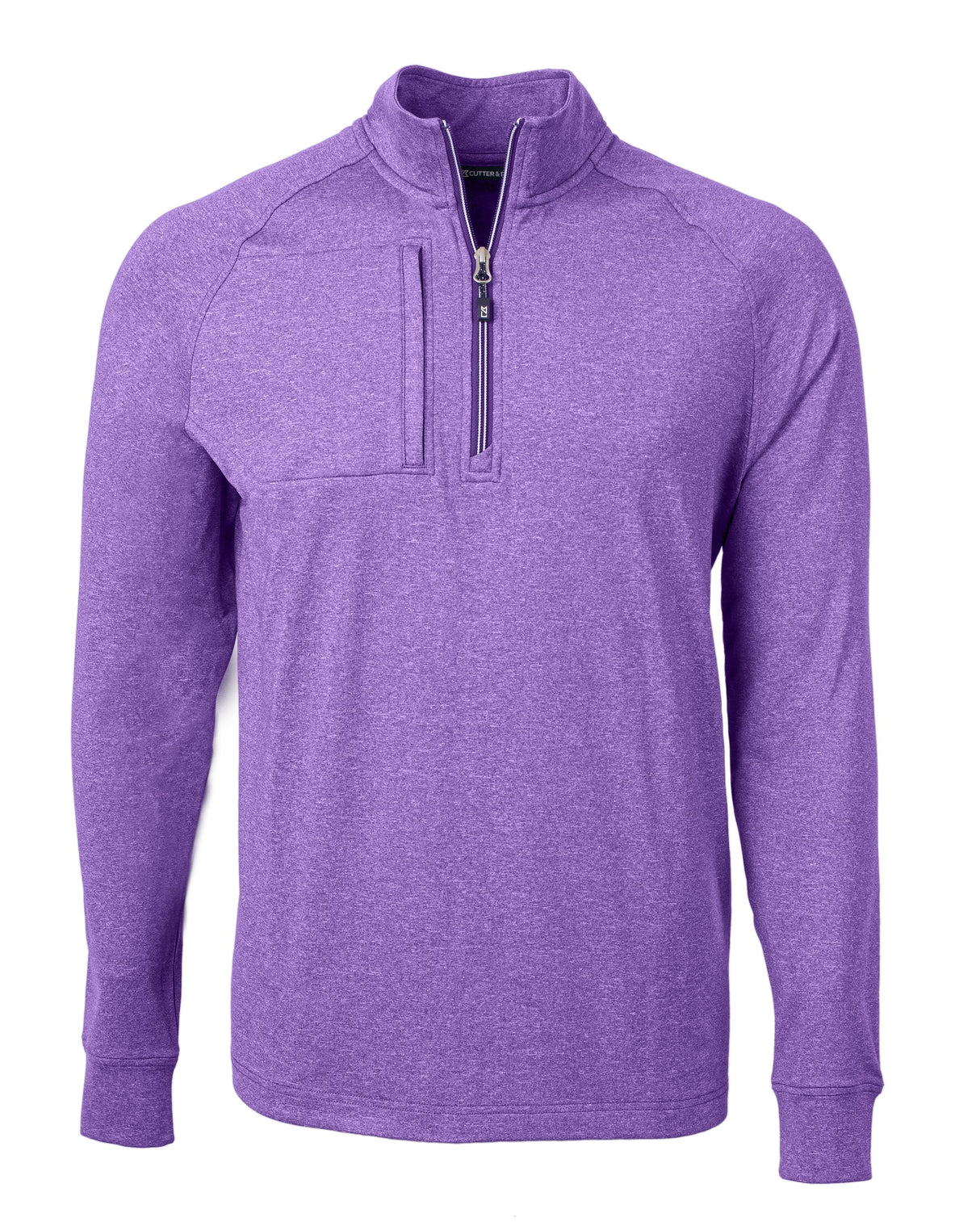 Cutter & Buck Men's Adapt Recycled Soft Knit Stretch Heathered Quarter Zip Pullover-4