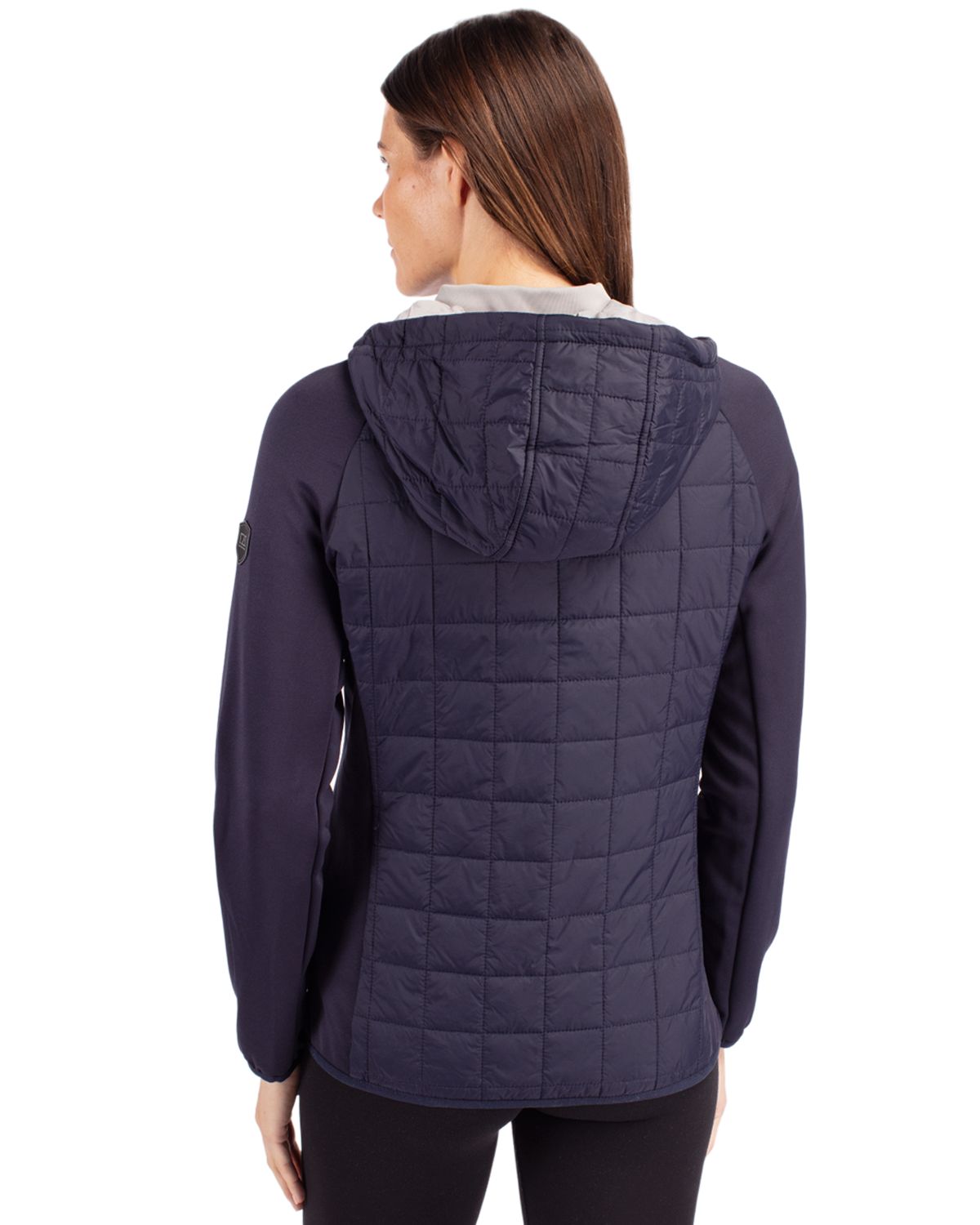 Cutter & Buck Women's Rainier Recycled Insulated Hybrid Puffer Full Zip Jacket-2