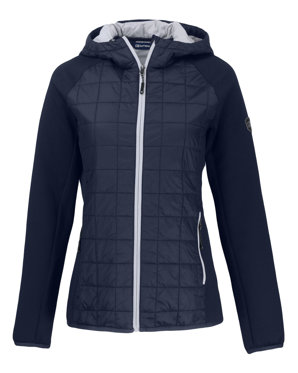 Cutter & Buck Women's Rainier Recycled Insulated Hybrid Puffer Full Zip Jacket-5