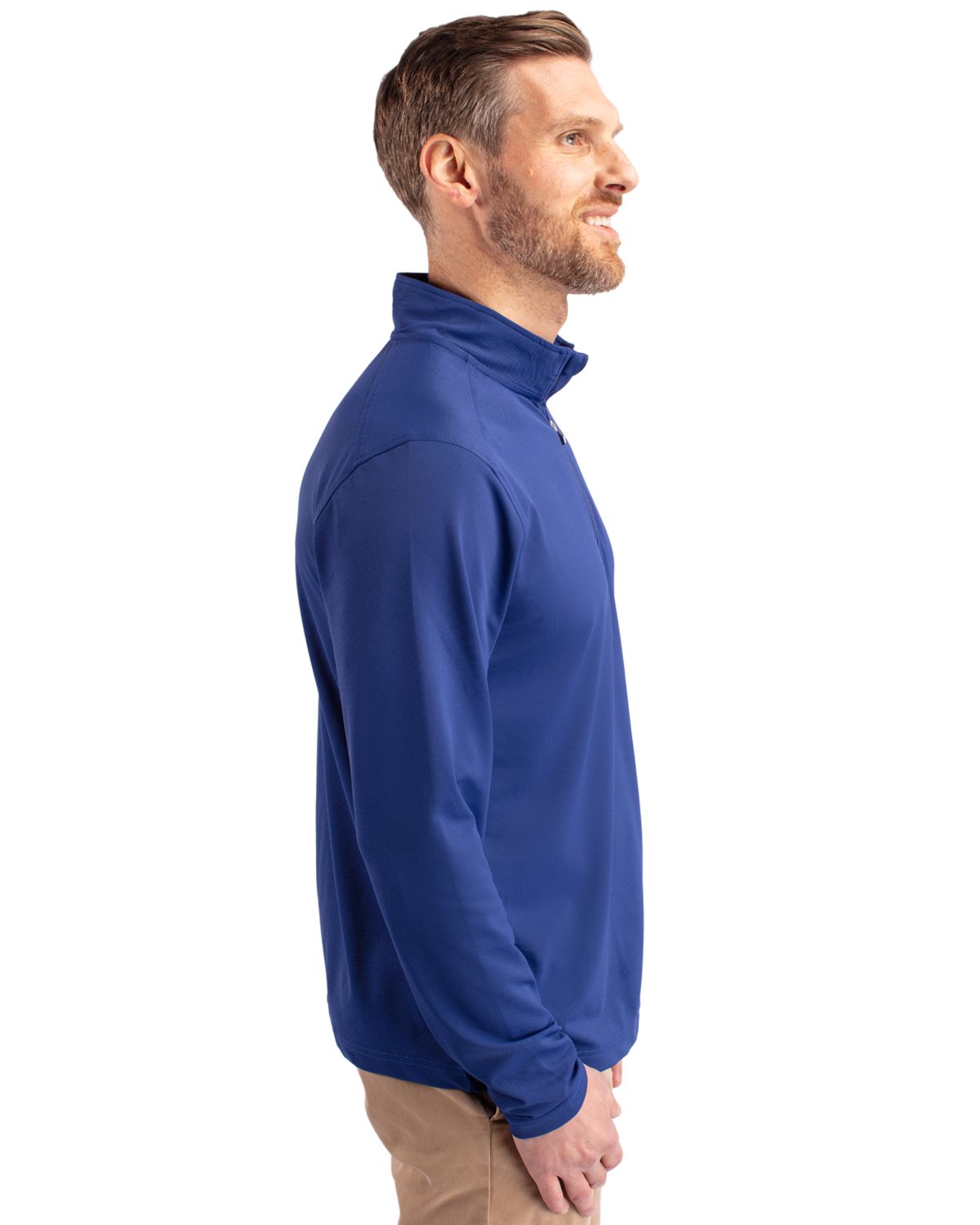 Cutter & Buck Men's Virtue Recycled Featherlight Pique Quarter Zip Pullover-6