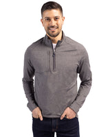 Cutter & Buck Men's Adapt Recycled Soft Knit Stretch Heathered Quarter Zip Pullover-4