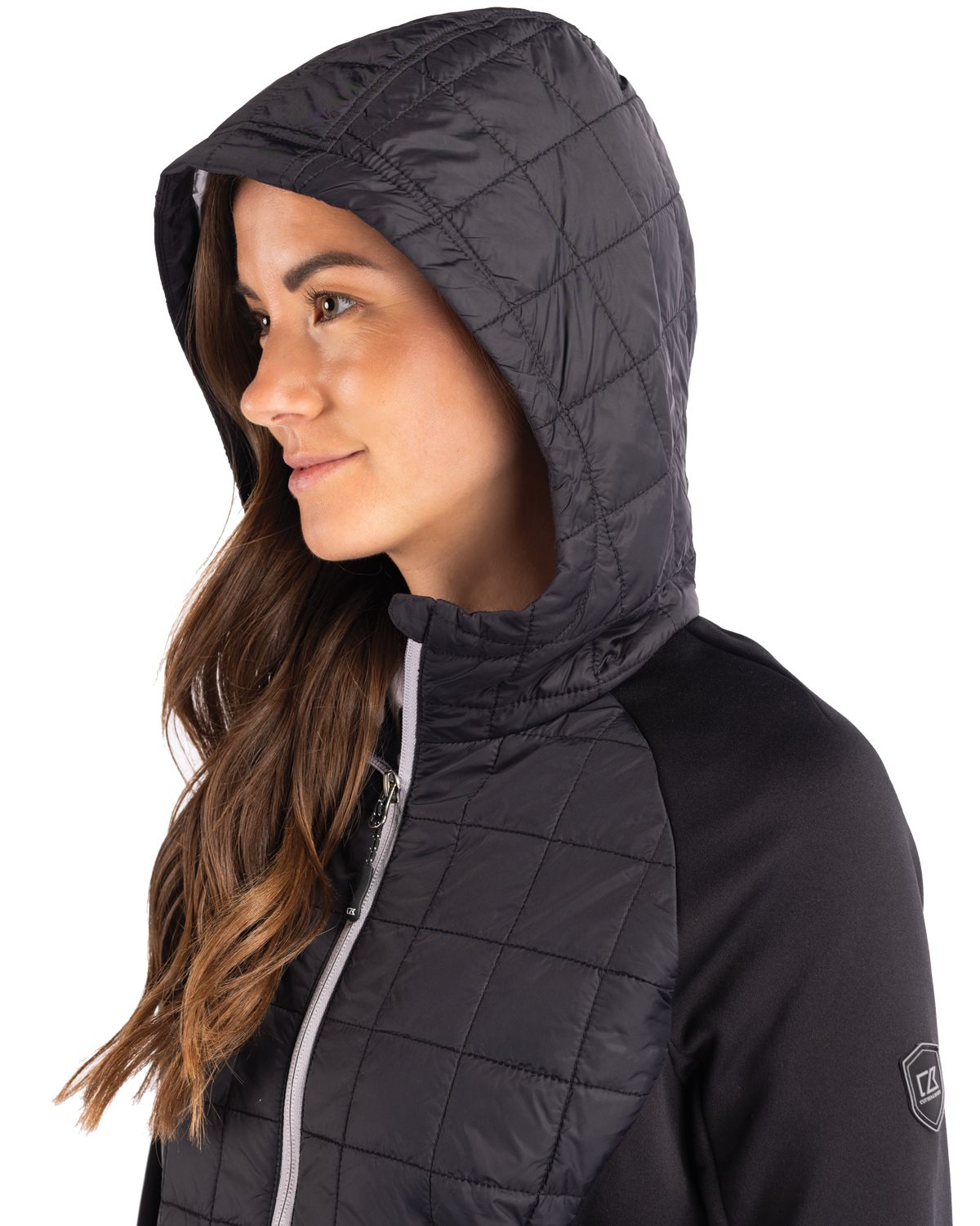 Cutter & Buck Women's Rainier Recycled Insulated Hybrid Puffer Full Zip Jacket-6