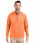 Cutter & Buck Men's Adapt Recycled Soft Knit Stretch Heathered Quarter Zip Pullover-1