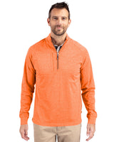 Cutter & Buck Men's Adapt Recycled Soft Knit Stretch Heathered Quarter Zip Pullover-1