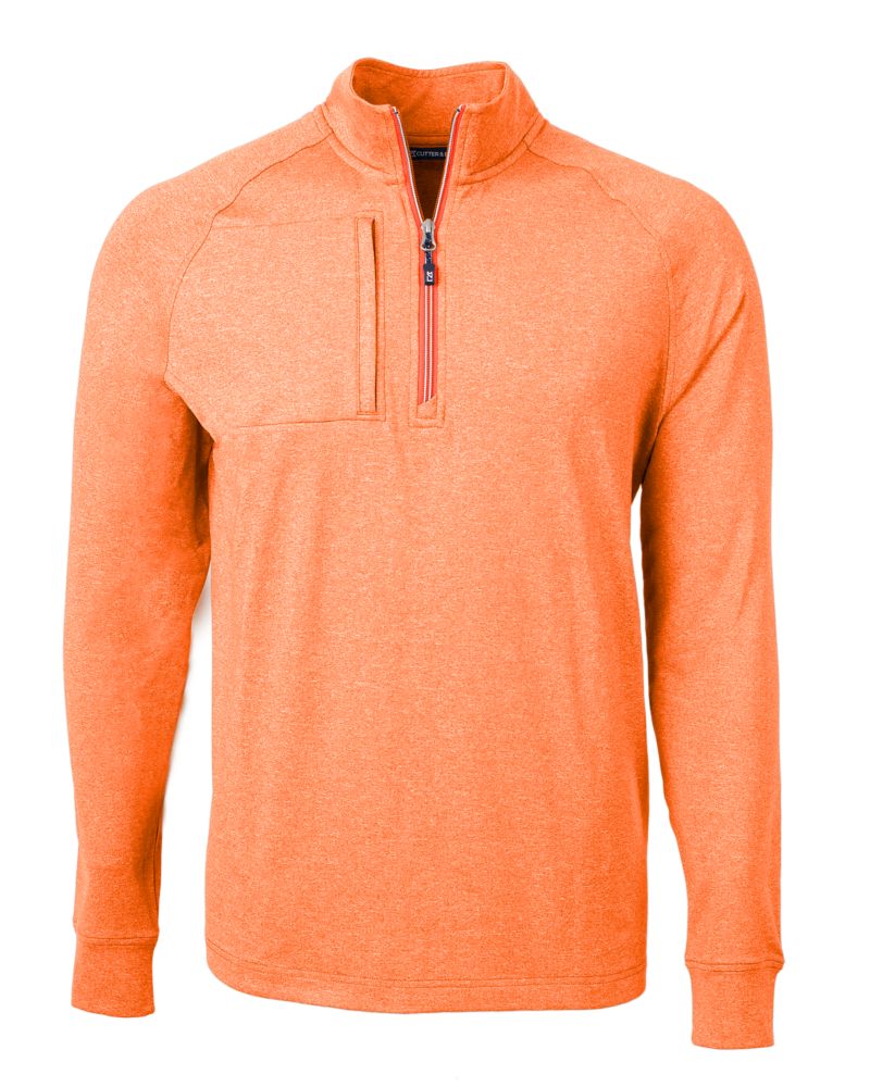 Cutter & Buck Men's Adapt Recycled Soft Knit Stretch Heathered Quarter Zip Pullover-6
