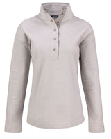 Cutter & Buck Women's Hunts Point Recycled Fleece Hybrid Snap Placket Pullover-1