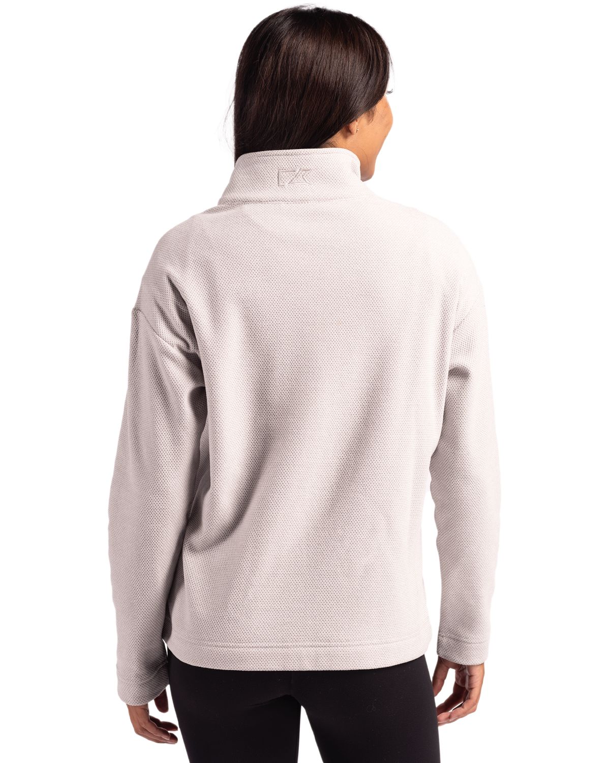 Cutter & Buck Women's Hunts Point Recycled Fleece Hybrid Snap Placket Pullover-9