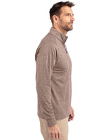 Cutter & Buck Men's Adapt Recycled Soft Knit Stretch Heathered Quarter Zip Pullover-2