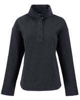 Cutter & Buck Women's Hunts Point Recycled Fleece Hybrid Snap Placket Pullover-8