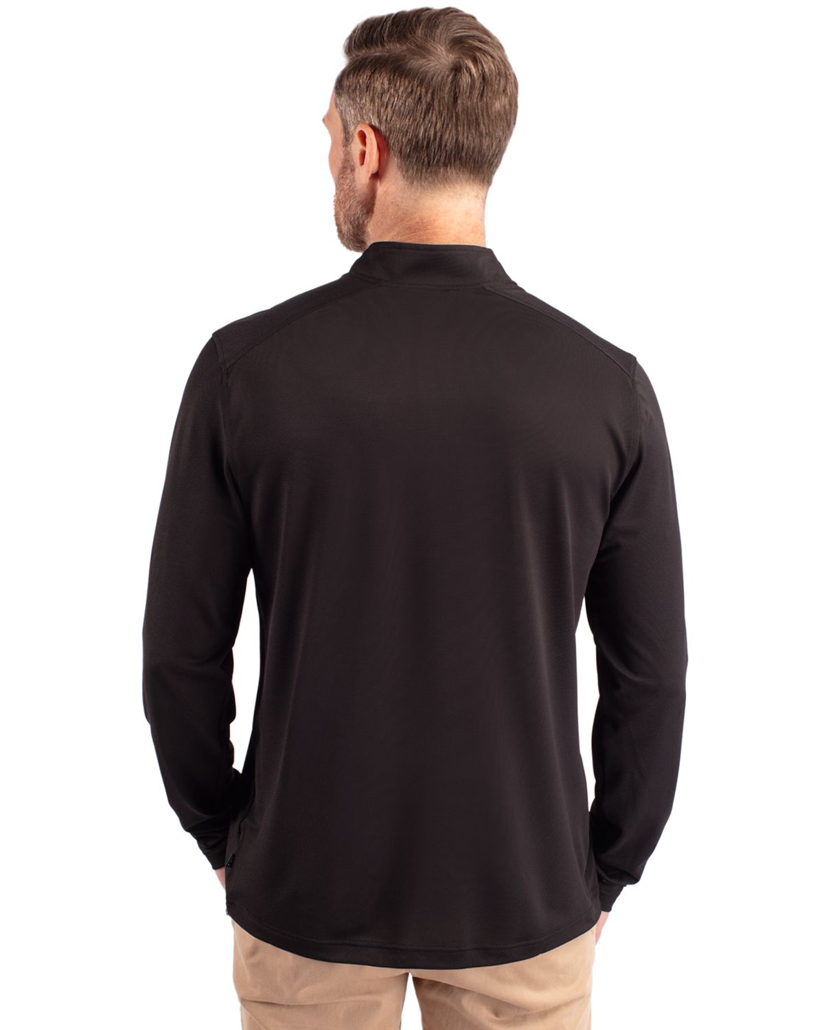 Cutter & Buck Men's Virtue Recycled Featherlight Pique Quarter Zip Pullover-7
