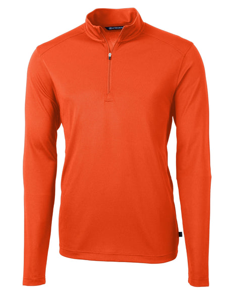 Cutter & Buck Men's Virtue Recycled Featherlight Pique Quarter Zip Pullover-1