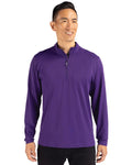 Cutter & Buck Men's Virtue Recycled Featherlight Pique Quarter Zip Pullover-1