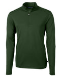 Cutter & Buck Men's Virtue Recycled Featherlight Pique Quarter Zip Pullover Mens Apparel Sweatshirts & Fleece
