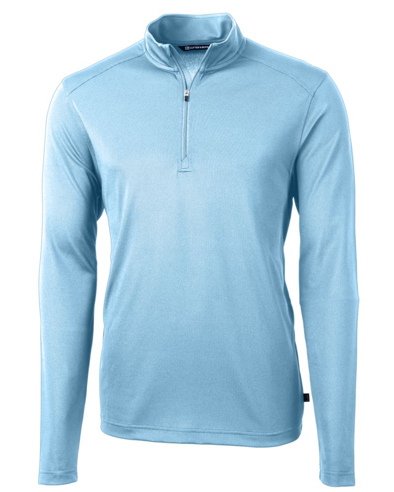 Cutter & Buck Men's Virtue Recycled Featherlight Pique Quarter Zip Pullover-5