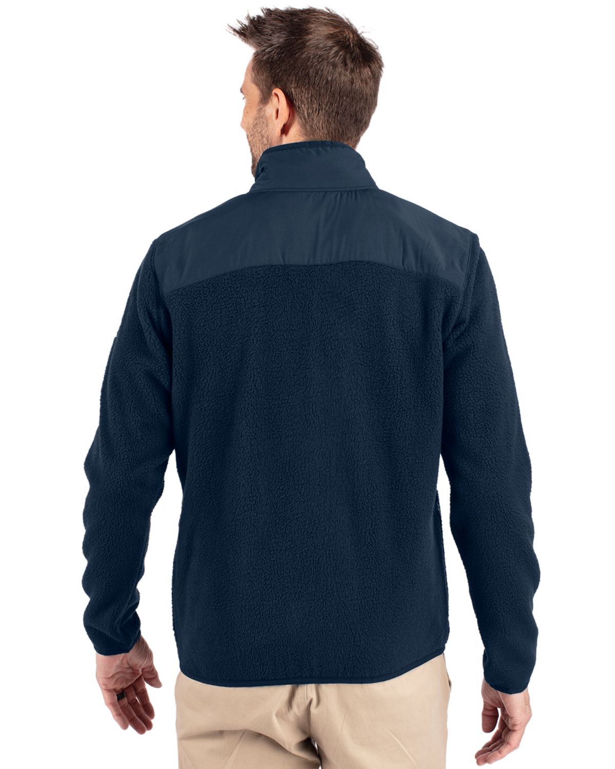 Cutter & Buck Men's Cascade Epic Comfort Recycled Sherpa Fleece Full Zip Jacket-6