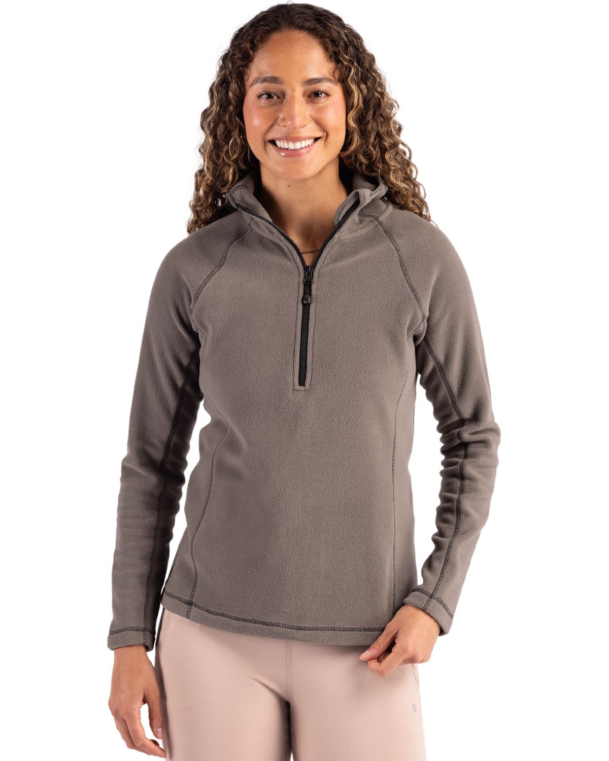 Clique Women's Powder Recycled Fleece Half Zip Sweatshirt-4