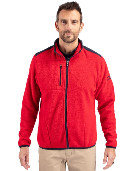 Cutter & Buck Men's Cascade Epic Comfort Recycled Sherpa Fleece Full Zip Jacket-1