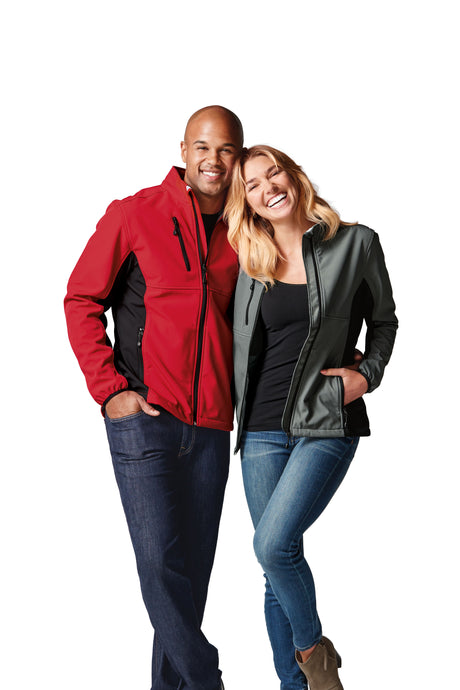 Clique Men's Narvik Recycled Colorblock Stretch Softshell Full Zip Jacket-1